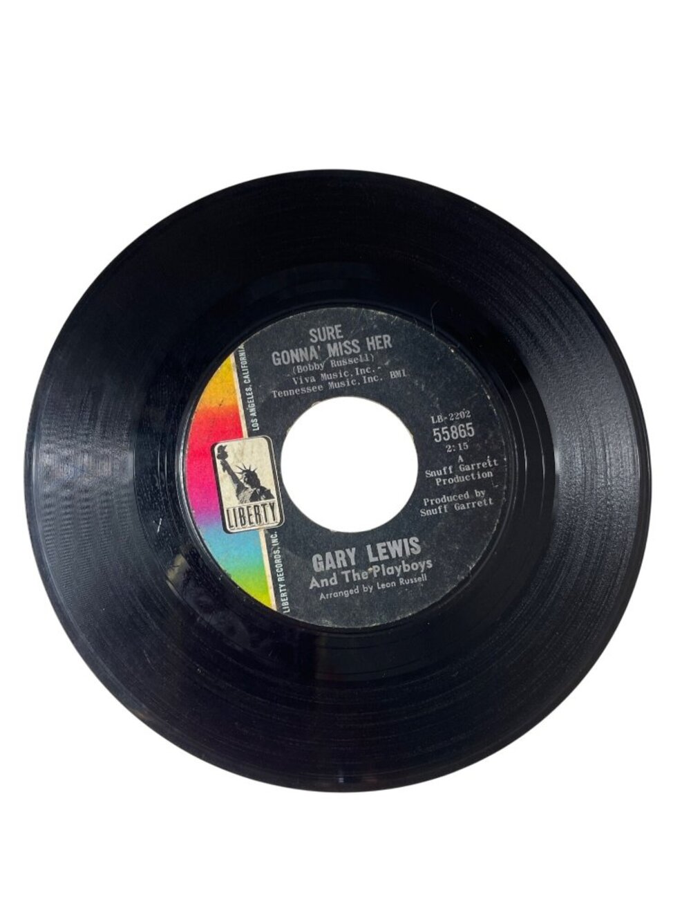 Gary Lewis & The Playboys 45 RPM Vinyl "Sure Gonna Miss Her / I Dont Wanna Say G